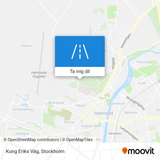 Kung Eriks Väg karta