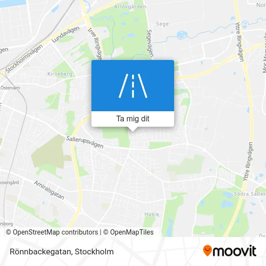 Rönnbackegatan karta