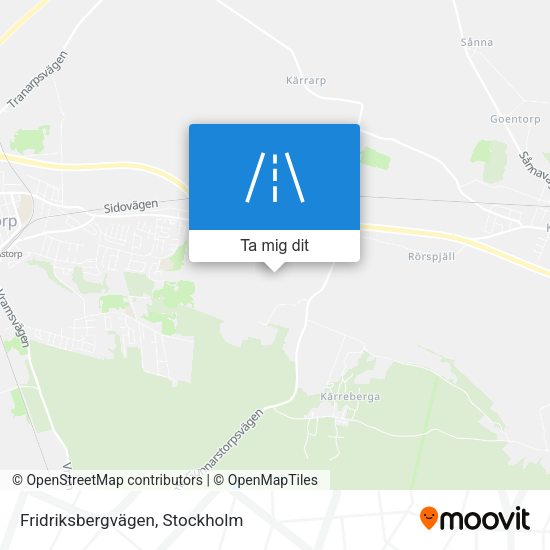 Fridriksbergvägen karta