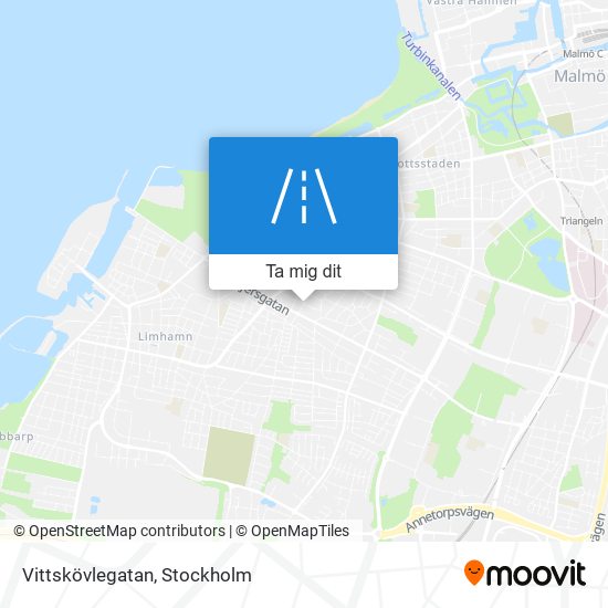Vittskövlegatan karta