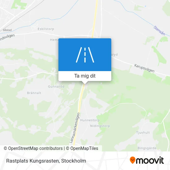 Rastplats Kungsrasten karta