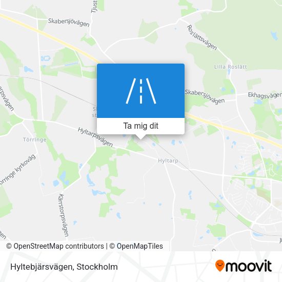 Hyltebjärsvägen karta