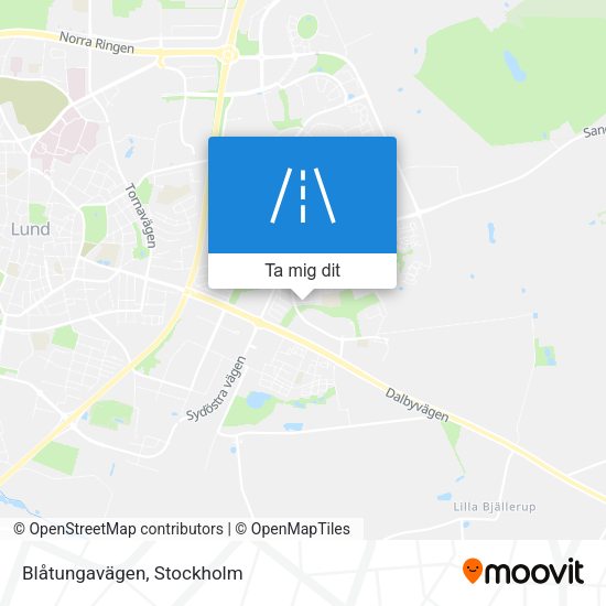 Blåtungavägen karta