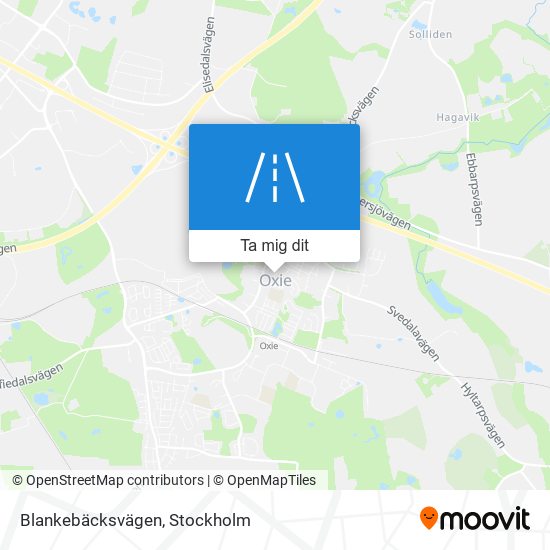 Blankebäcksvägen karta