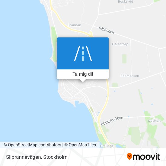 Sliprännevägen karta