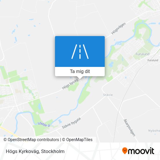 Högs Kyrkoväg karta