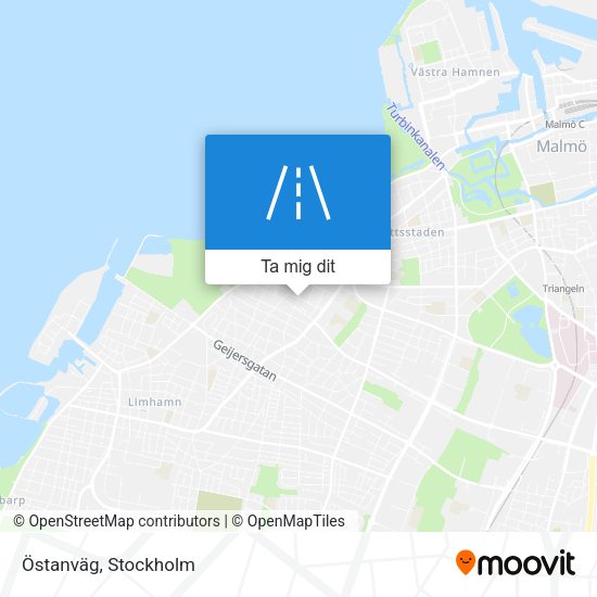 Östanväg karta