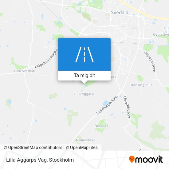 Lilla Aggarps Väg karta