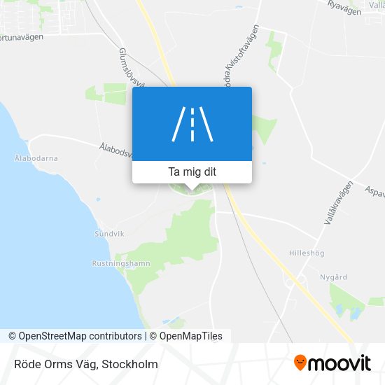 Röde Orms Väg karta