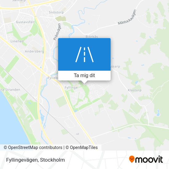 Fyllingevägen karta