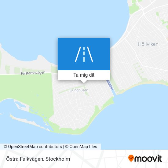 Östra Falkvägen karta