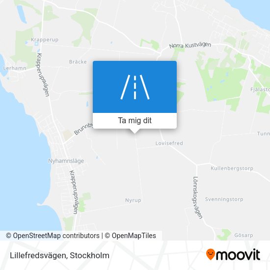 Lillefredsvägen karta