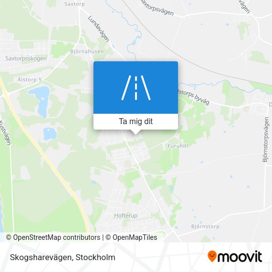 Skogsharevägen karta
