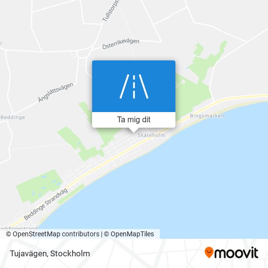 Tujavägen karta