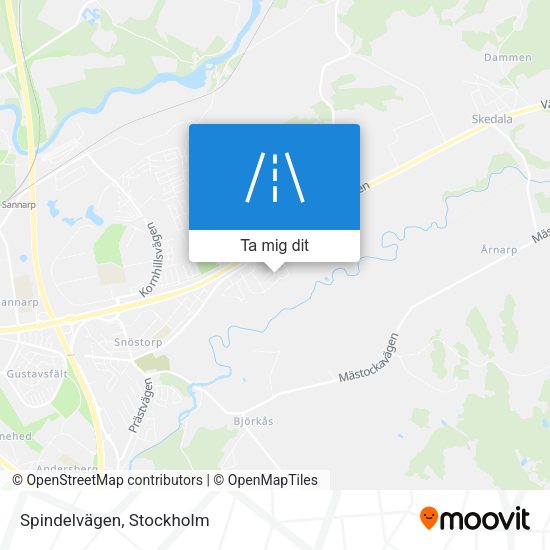Spindelvägen karta