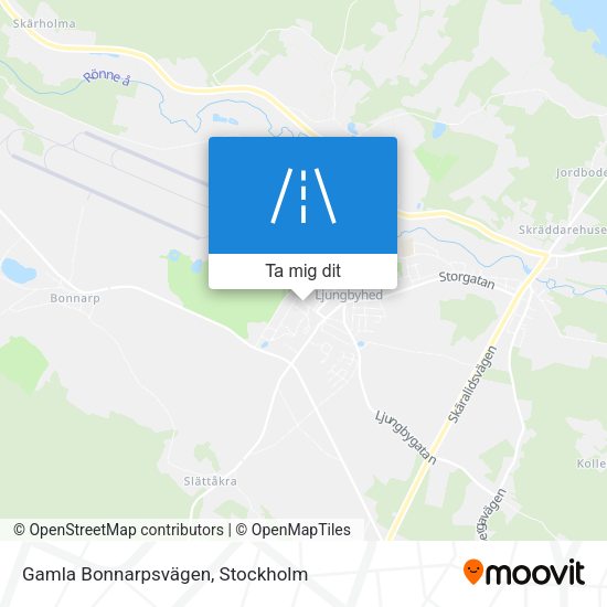 Gamla Bonnarpsvägen karta