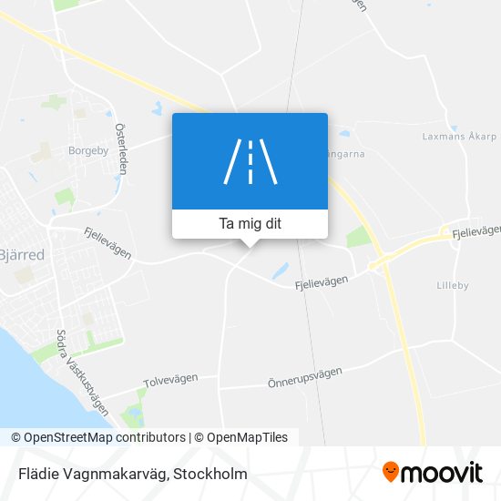 Flädie Vagnmakarväg karta