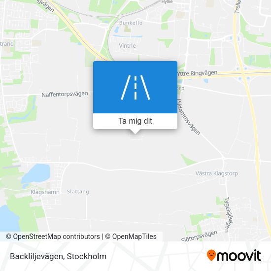 Backliljevägen karta