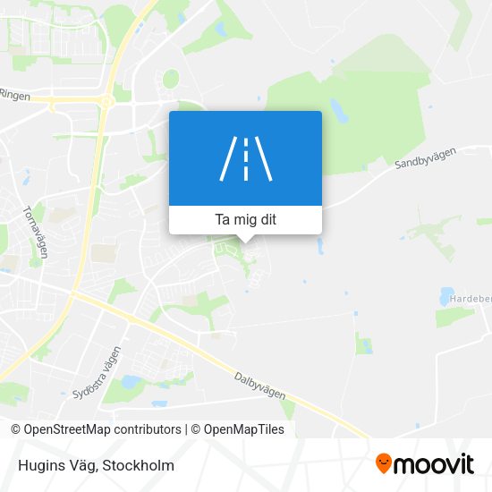 Hugins Väg karta