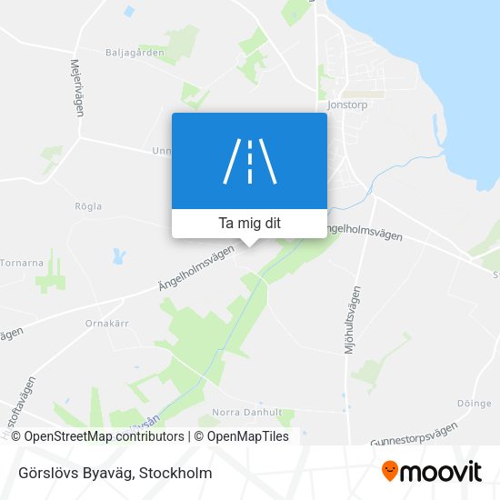Görslövs Byaväg karta