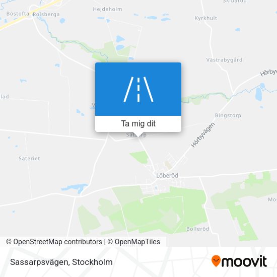 Sassarpsvägen karta