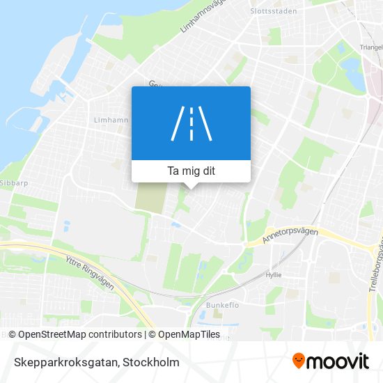 Skepparkroksgatan karta