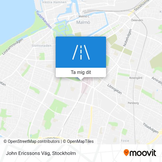 John Ericssons Väg karta