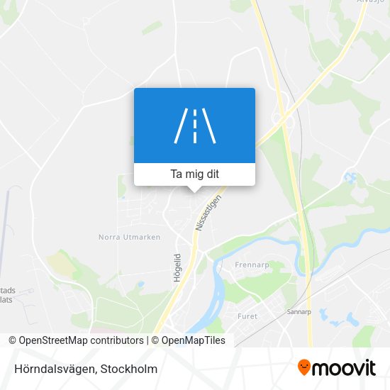 Hörndalsvägen karta