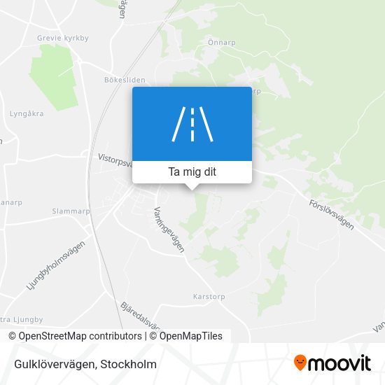 Gulklövervägen karta