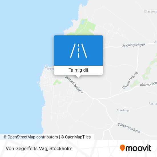 Von Gegerfelts Väg karta