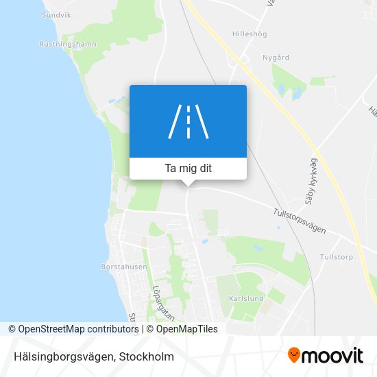 Hälsingborgsvägen karta
