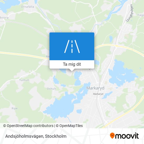 Andsjöholmsvägen karta