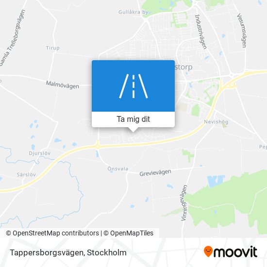 Tappersborgsvägen karta