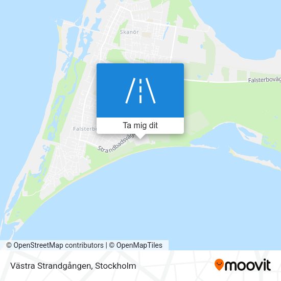 Västra Strandgången karta