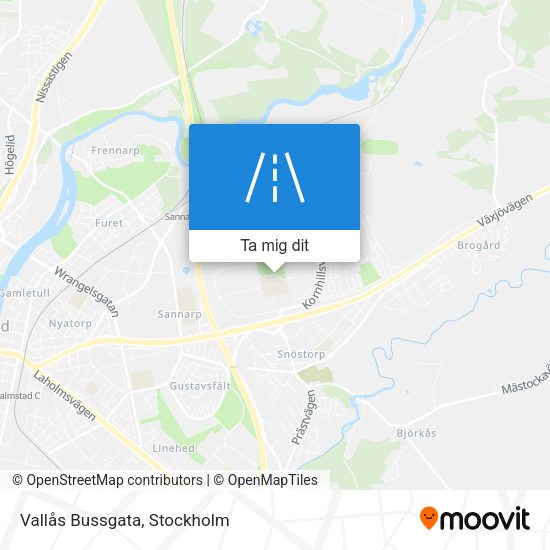 Vallås Bussgata karta