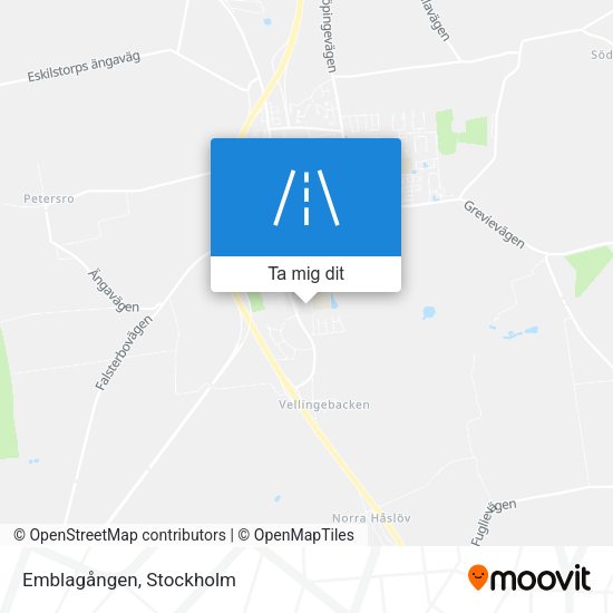 Emblagången karta
