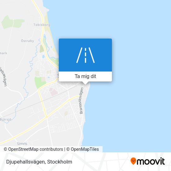 Djupehallsvägen karta