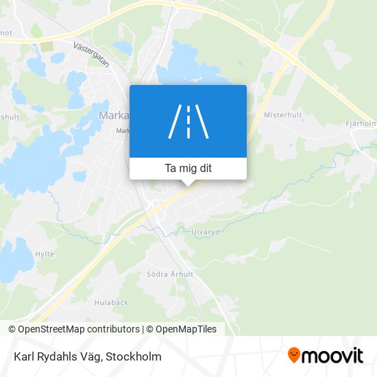 Karl Rydahls Väg karta