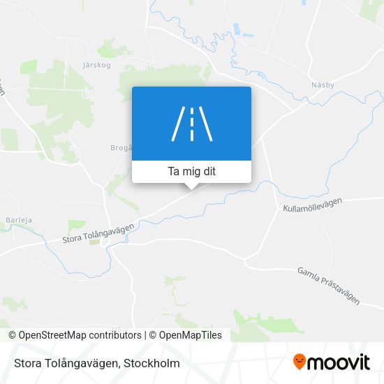 Stora Tolångavägen karta