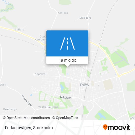 Fridasrovägen karta