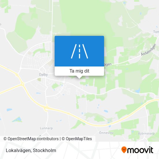 Lokalvägen karta
