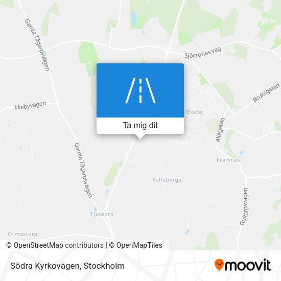 Södra Kyrkovägen karta