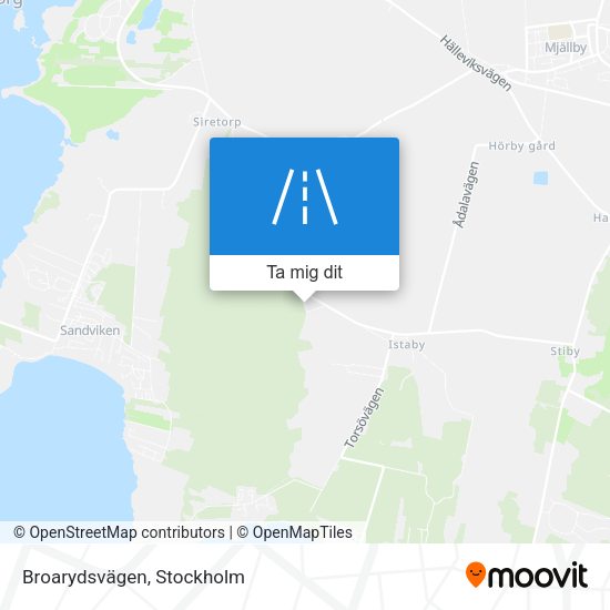 Broarydsvägen karta