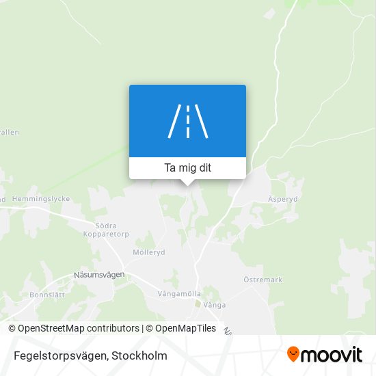 Fegelstorpsvägen karta