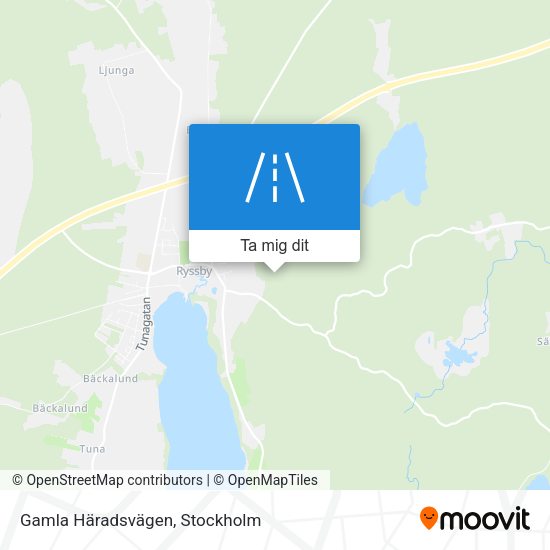 Gamla Häradsvägen karta
