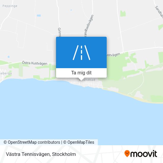 Västra Tennisvägen karta