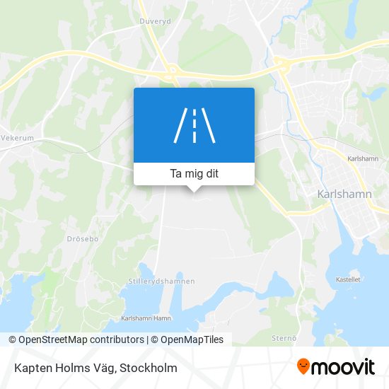 Kapten Holms Väg karta