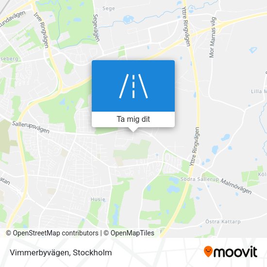 Vimmerbyvägen karta