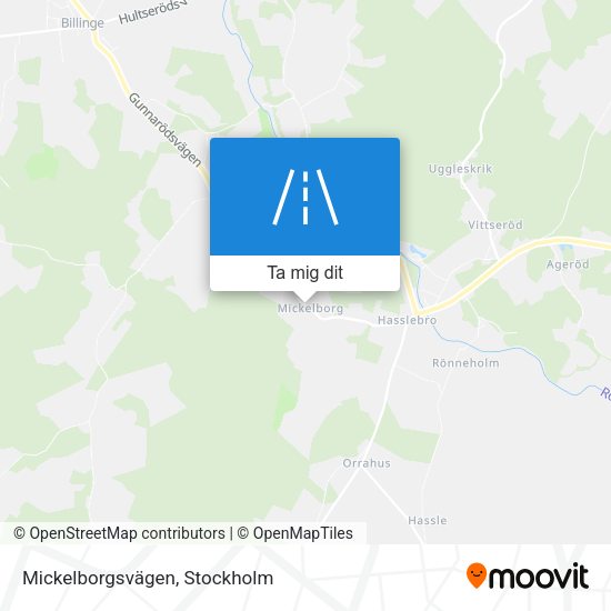 Mickelborgsvägen karta