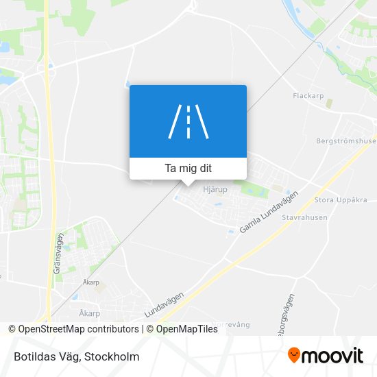 Botildas Väg karta